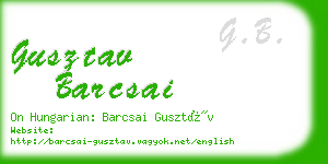 gusztav barcsai business card